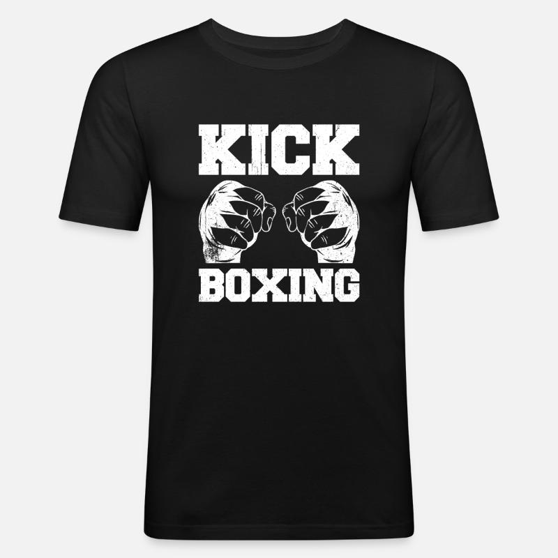Kickboxen Kickboxer Kickboxing - Männer Slim Fit T-Shirt - Schwarz
