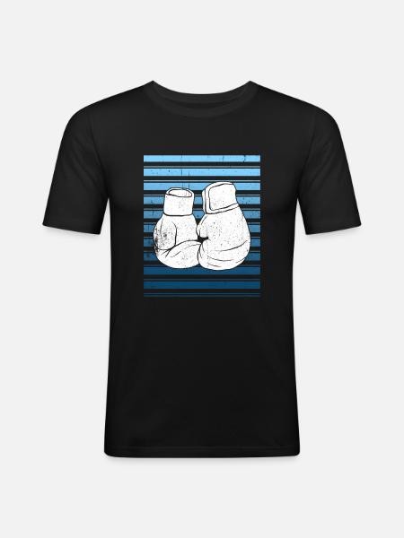 Kickboxen Kickboxer Kickboxing - Men's Slim Fit T-Shirt - black