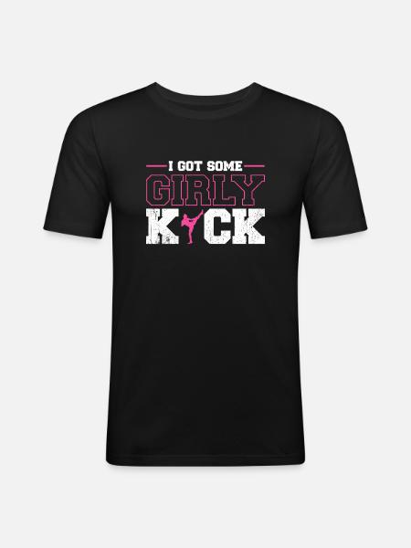 Kickboxen Kickboxer Kickboxing - Men's Slim Fit T-Shirt - black