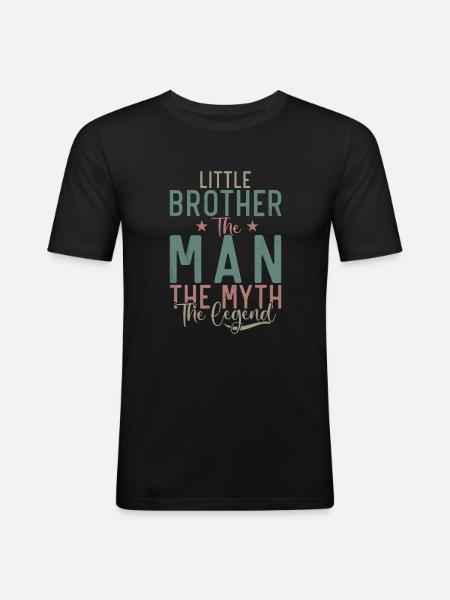 Cadeaux Petit Frère - T-shirt près du corps Homme - noir