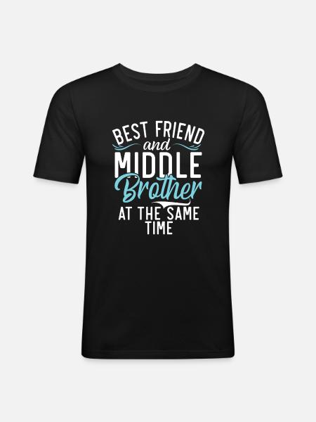Middle Brother Gifts - Men's Slim Fit T-Shirt - black