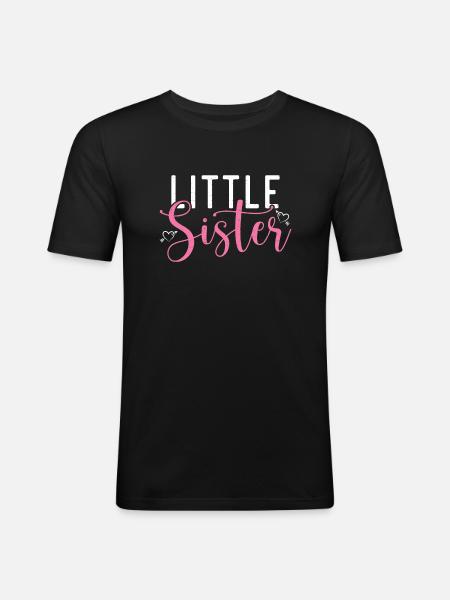 Little Sister Gifts - Men's Slim Fit T-Shirt - black
