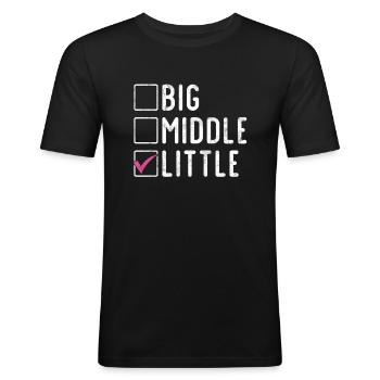 Little Sister Gifts - Männer Slim Fit T-Shirt - Schwarz - Vorne - Nik (191cm)