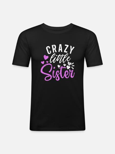 Little Sister Gifts - Men's Slim Fit T-Shirt - black