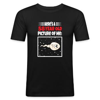 Spermie Hier Ist Ein Altes Bild Von Mir - Männer Slim Fit T-Shirt - Schwarz - Vorne - Nik (191cm)