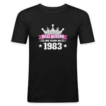 41 Year Old Birthday 1983 Birthday - Men's Slim Fit T-Shirt - black - Front - Nik (191cm)