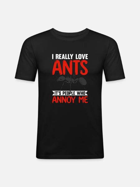 Antkeeping Ant Breeding Ants - Men's Slim Fit T-Shirt - black