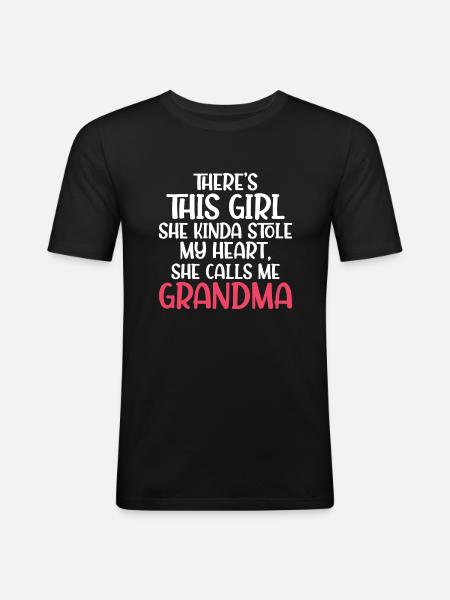 Cadeaux grand-mère - T-shirt près du corps Homme - noir