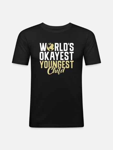 Youngest Child Gift - Men's Slim Fit T-Shirt - black