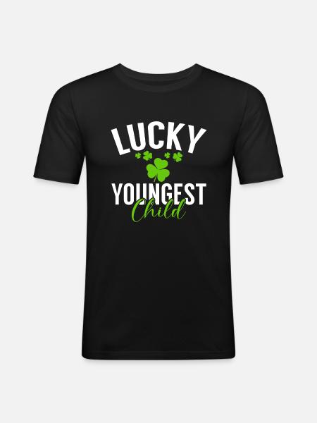 Youngest Child Gift - Men's Slim Fit T-Shirt - black