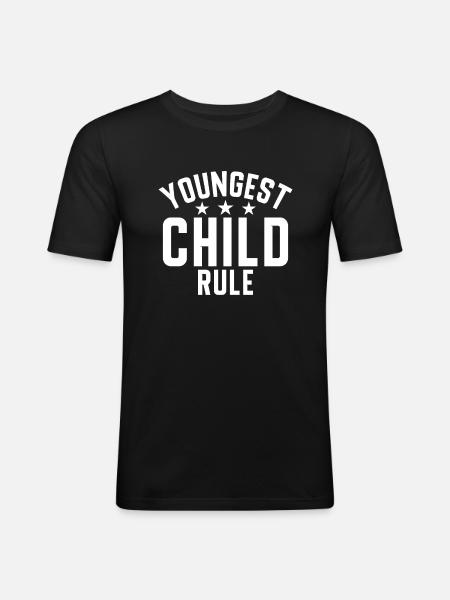 Youngest Child Gift - Men's Slim Fit T-Shirt - black