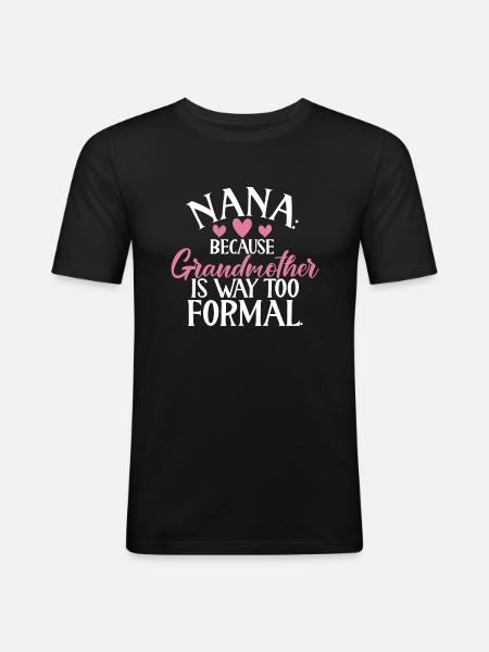 Nana Gifts - Men's Slim Fit T-Shirt - black