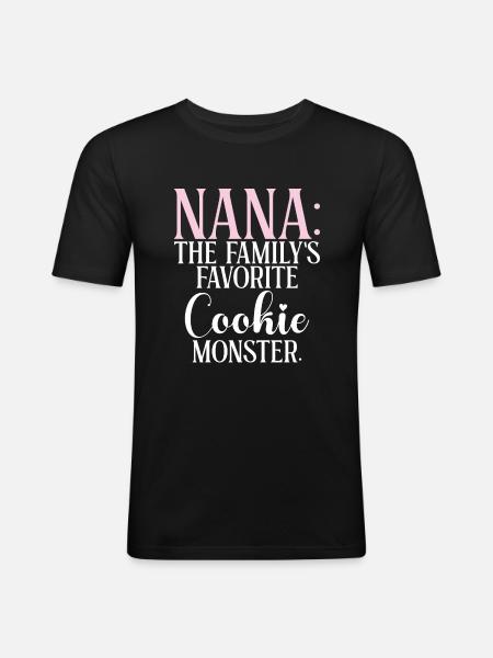 Cadeaux Nana - T-shirt près du corps Homme - noir