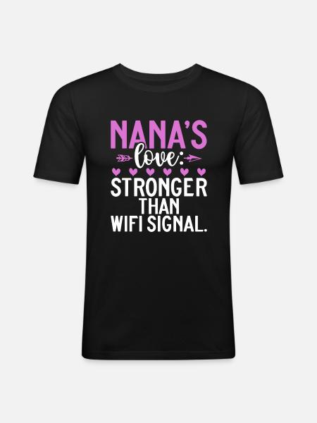 Nana Gifts - Männer Slim Fit T-Shirt - Schwarz
