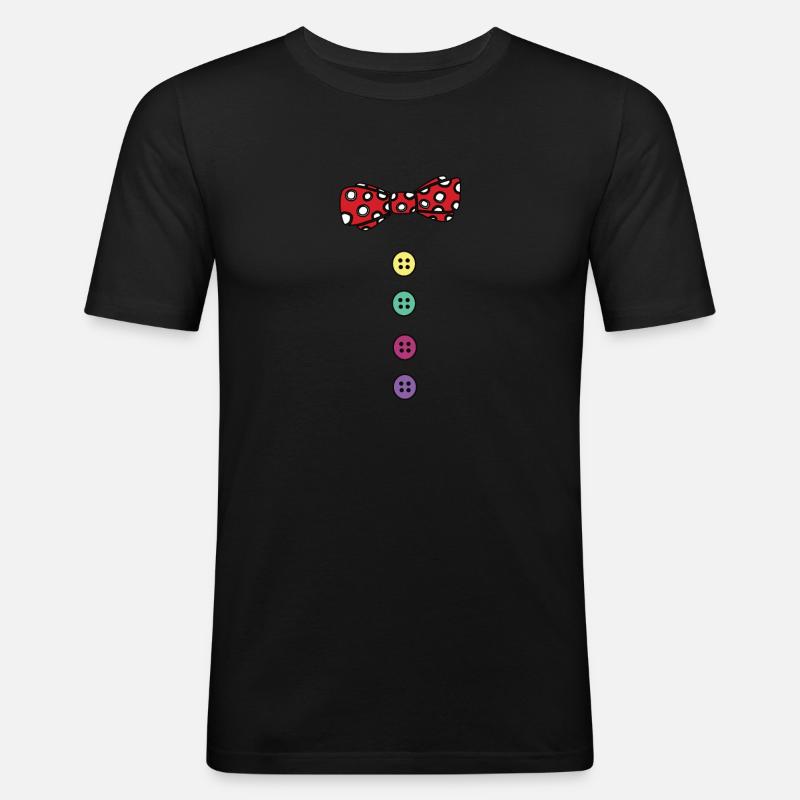 Costume de carnaval Carnaval Carnaval - T-shirt près du corps Homme - noir