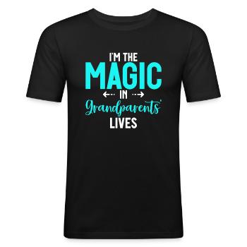 Granddaughter Gifts - Men's Slim Fit T-Shirt - black - Front - Nik (191cm)