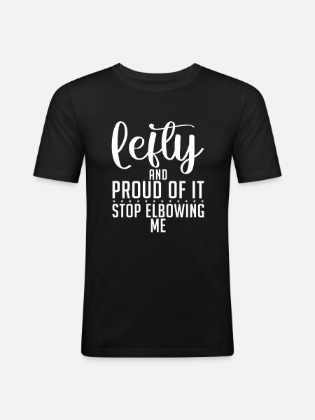 Left Handers Gifts - Männer Slim Fit T-Shirt - Schwarz