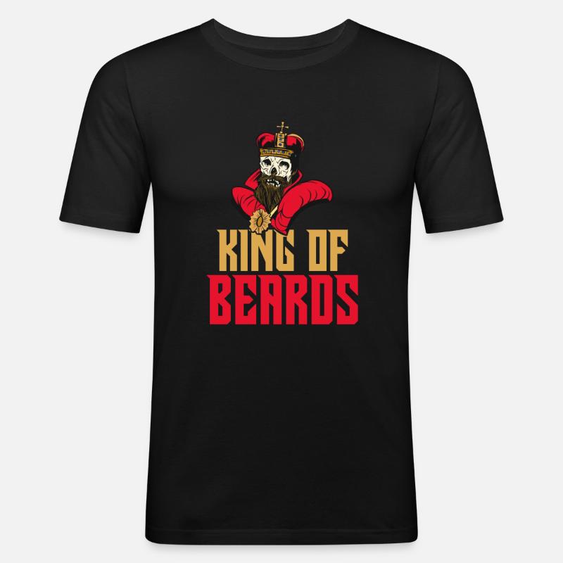 Giftidea Beard Men - Männer Slim Fit T-Shirt - Schwarz