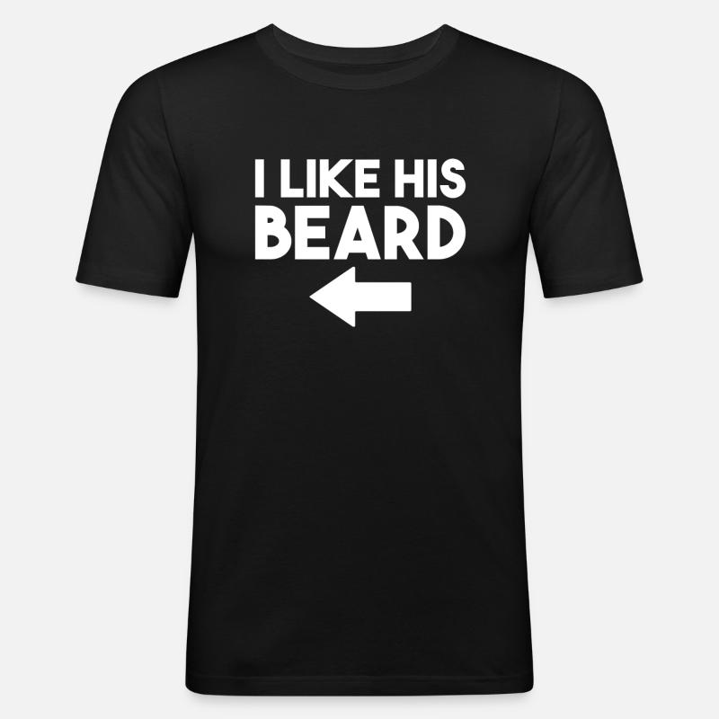 Giftidea Beard Men - Männer Slim Fit T-Shirt - Schwarz