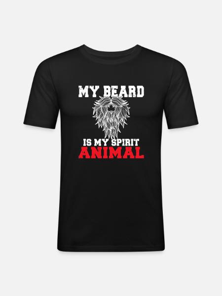 Giftidea Beard Men - Men's Slim Fit T-Shirt - black