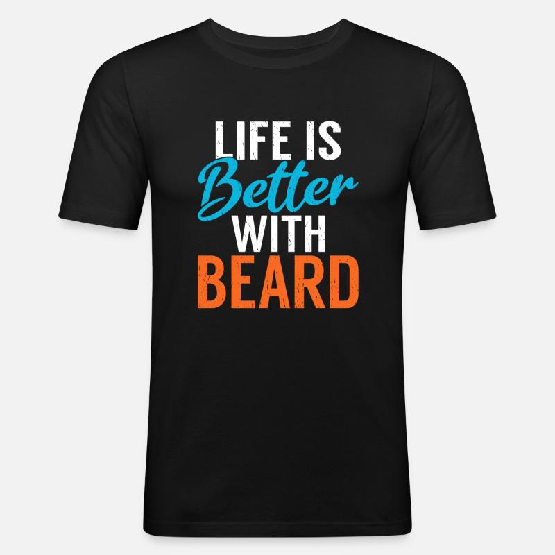 Giftidea Beard Men - Men's Slim Fit T-Shirt - black
