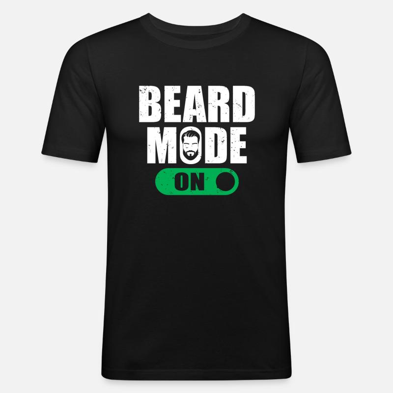 Giftidea Beard Men - Männer Slim Fit T-Shirt - Schwarz