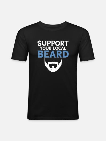 Giftidea Beard Men - Men's Slim Fit T-Shirt - black