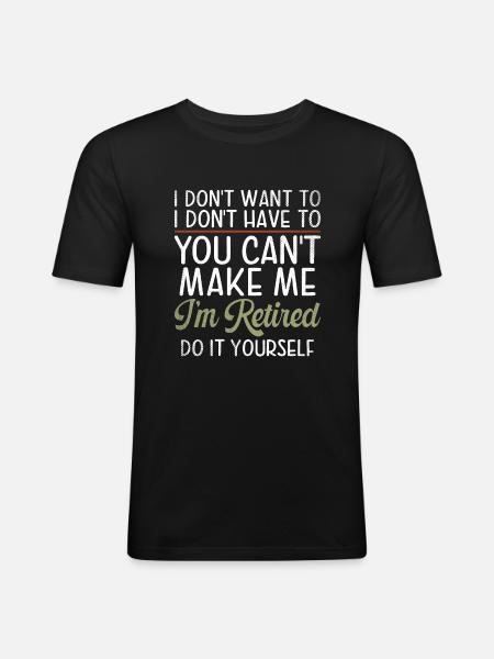 Retirement Gifts - Men's Slim Fit T-Shirt - black