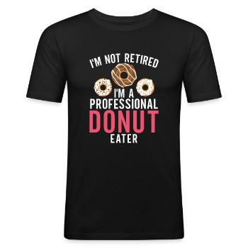 Retirement Gifts - Männer Slim Fit T-Shirt - Schwarz - Vorne - Nik (191cm)