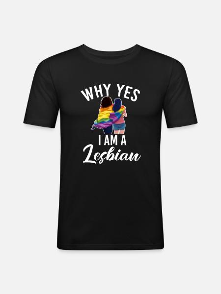 Lesbian Gifts - Men's Slim Fit T-Shirt - black