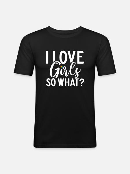 Cadeaux Lesbiens - T-shirt près du corps Homme - noir
