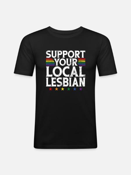 Lesbian Gifts - Men's Slim Fit T-Shirt - black