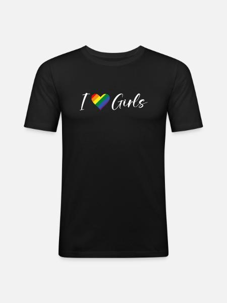Cadeaux Lesbiens - T-shirt près du corps Homme - noir