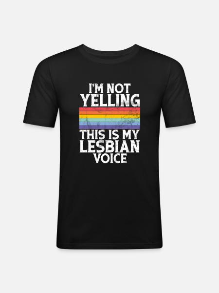 Cadeaux Lesbiens - T-shirt près du corps Homme - noir