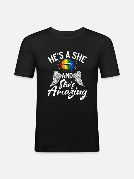 Lesbian Gifts - Men's Slim Fit T-Shirt - black