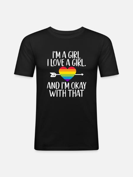 Lesbian Gifts - Men's Slim Fit T-Shirt - black