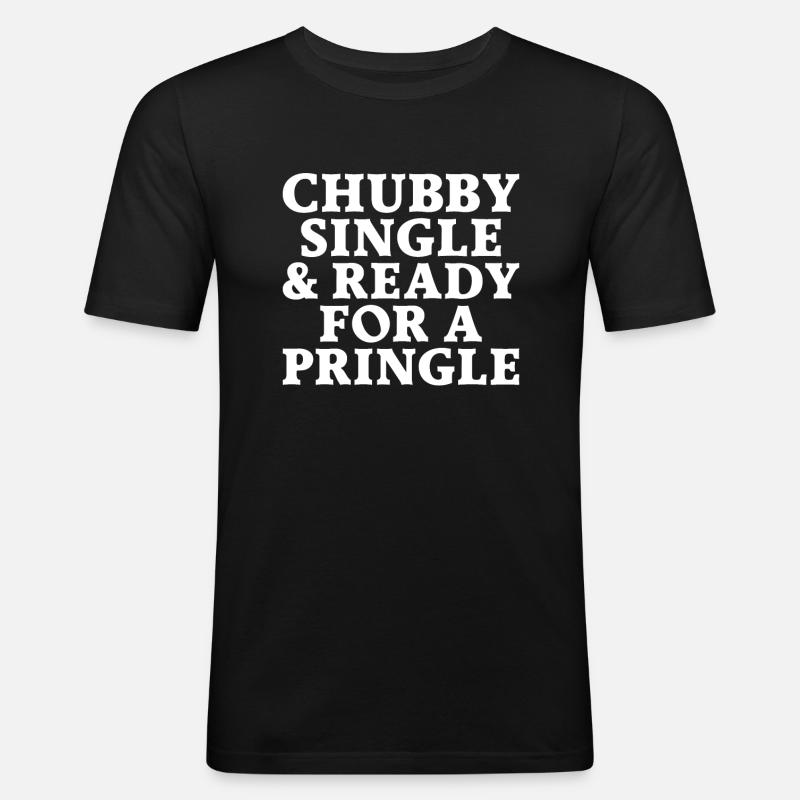 Single Gift - Männer Slim Fit T-Shirt - Schwarz