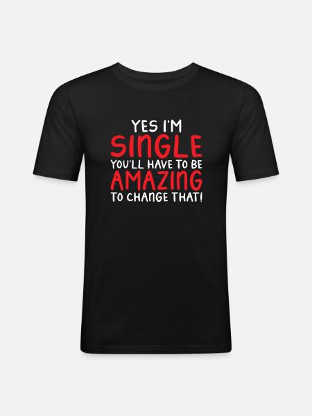 Single Gift - Men's Slim Fit T-Shirt - black