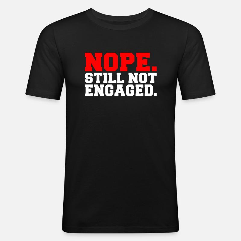 Single Gift - Männer Slim Fit T-Shirt - Schwarz