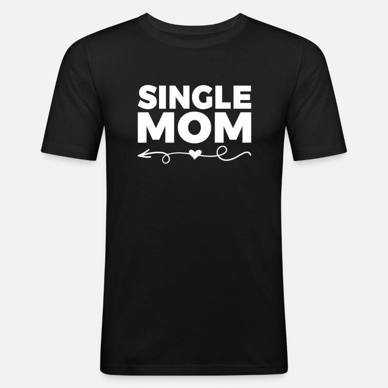 Single Gift - Männer Slim Fit T-Shirt - Schwarz