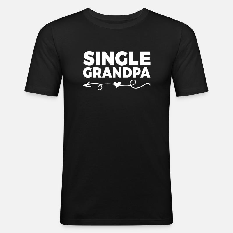 Single Gift - Männer Slim Fit T-Shirt - Schwarz