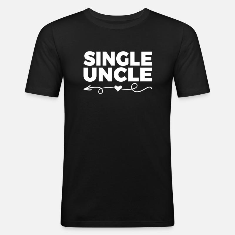 Single Gift - Männer Slim Fit T-Shirt - Schwarz