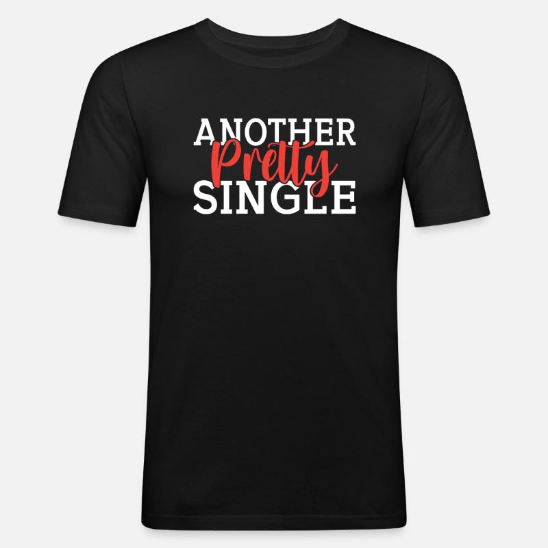 Single Gift - Männer Slim Fit T-Shirt - Schwarz