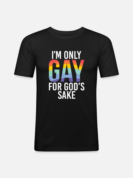 Gay Gifts - Männer Slim Fit T-Shirt - Schwarz