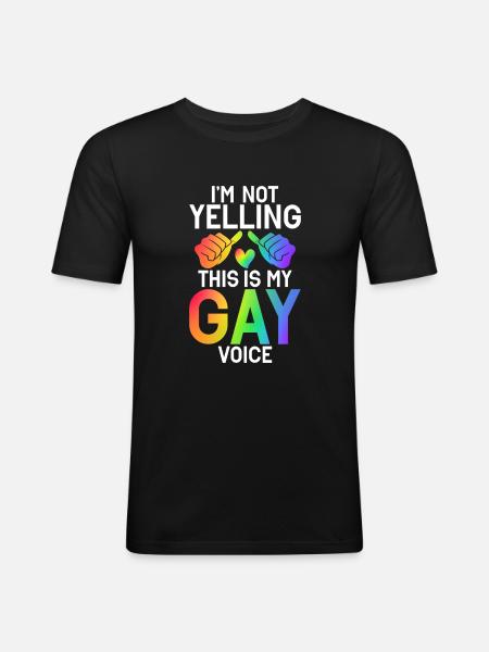 Cadeaux gays - T-shirt près du corps Homme - noir