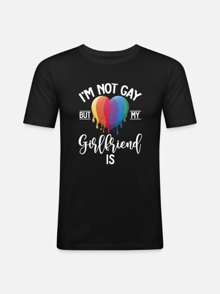 Cadeaux gays - T-shirt près du corps Homme - noir