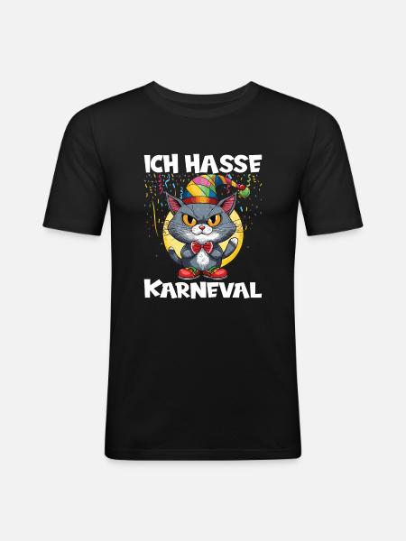 Costume de carnaval Carnaval Carnaval - T-shirt près du corps Homme - noir