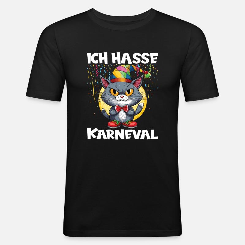 Costume de carnaval Carnaval Carnaval - T-shirt près du corps Homme - noir