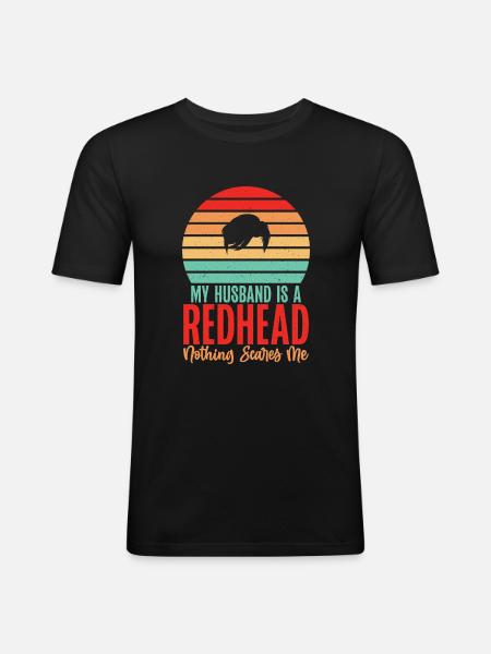 Redhead Gifts - Männer Slim Fit T-Shirt - Schwarz
