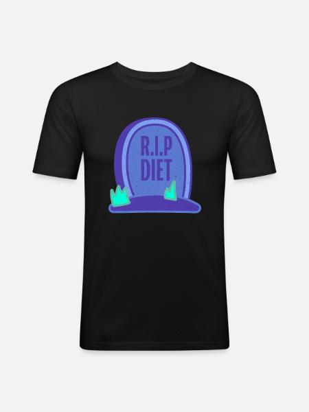 Funny Fat Gifts - Men's Slim Fit T-Shirt - black